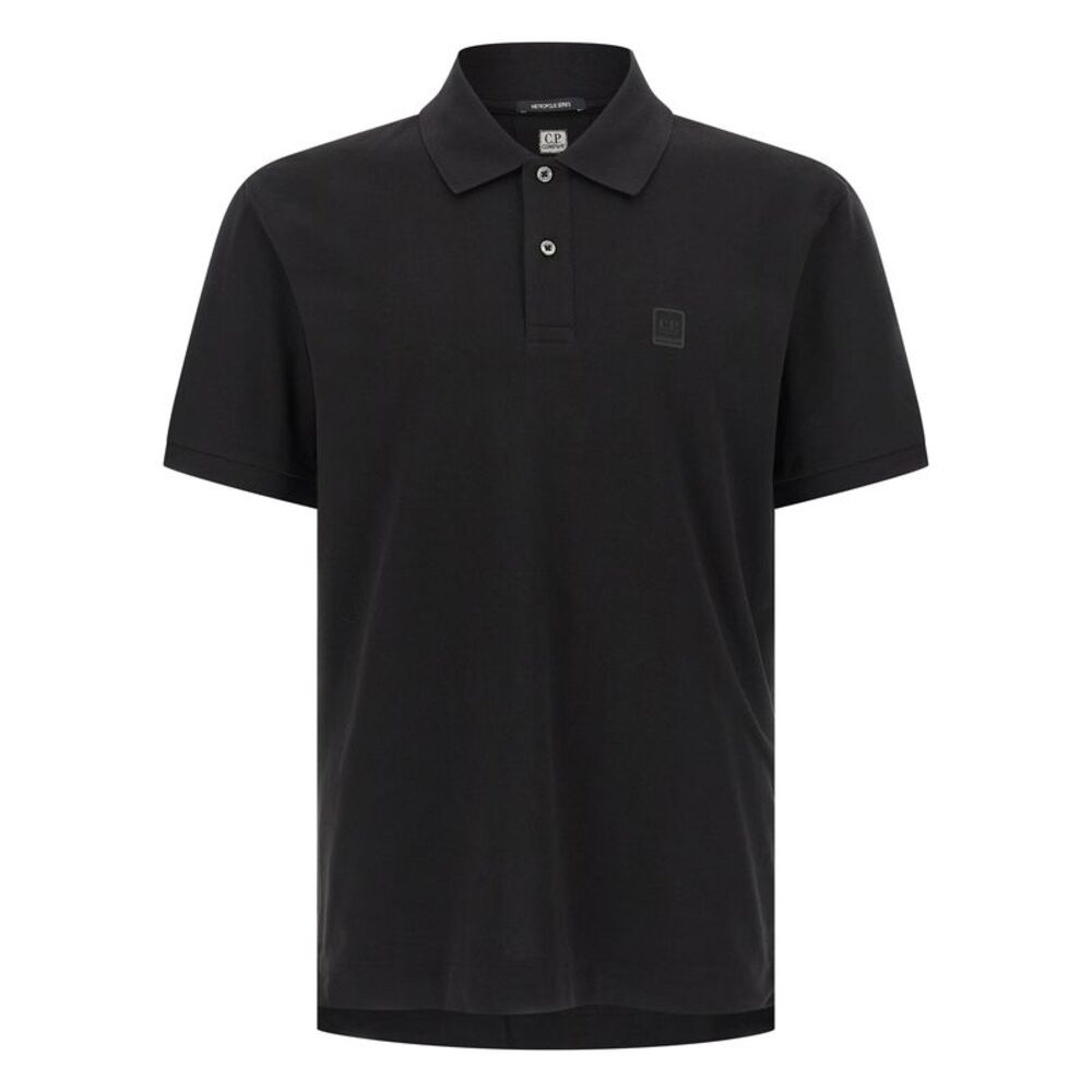 C.P. Company Black Cotton Polo Men's Shirt